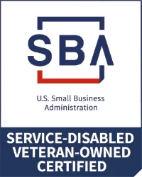 Service-Disabled Veteran-Owned Small Business (SDVOSB) certification badge