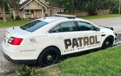 Patrol car of the Ocar Mike Security / Image of Oscar Mike Security LLC